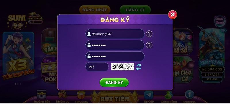 Đăng ký tài khoản game cực nhanh chóng tại Sum99 Club