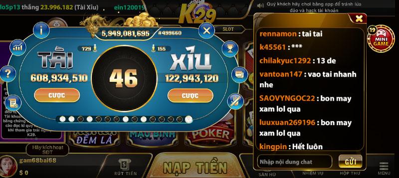 Mini game Tài xỉu