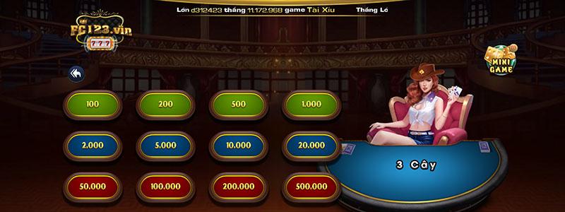 Sảnh Game bài 3 Cây hấp dẫn
