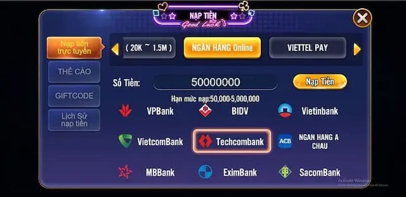 nạp tiền bonclub