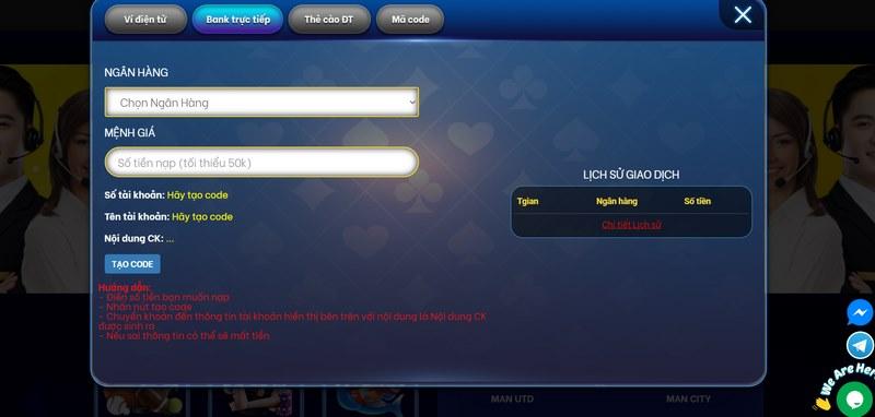nạp tiền chỉ cần đúng thông tin