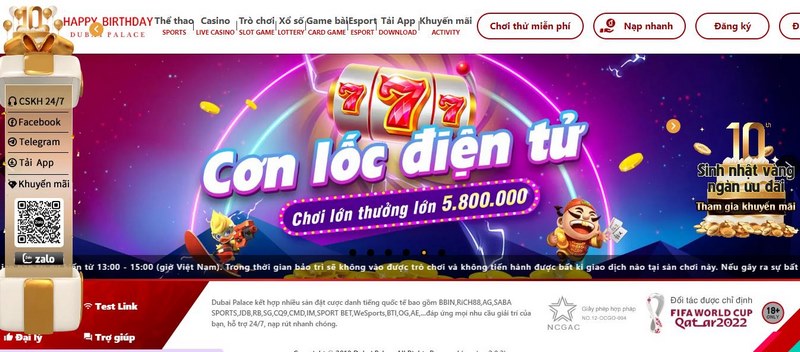 Cập nhật thông tin về nhà cái hàng đầu Dubai Palace